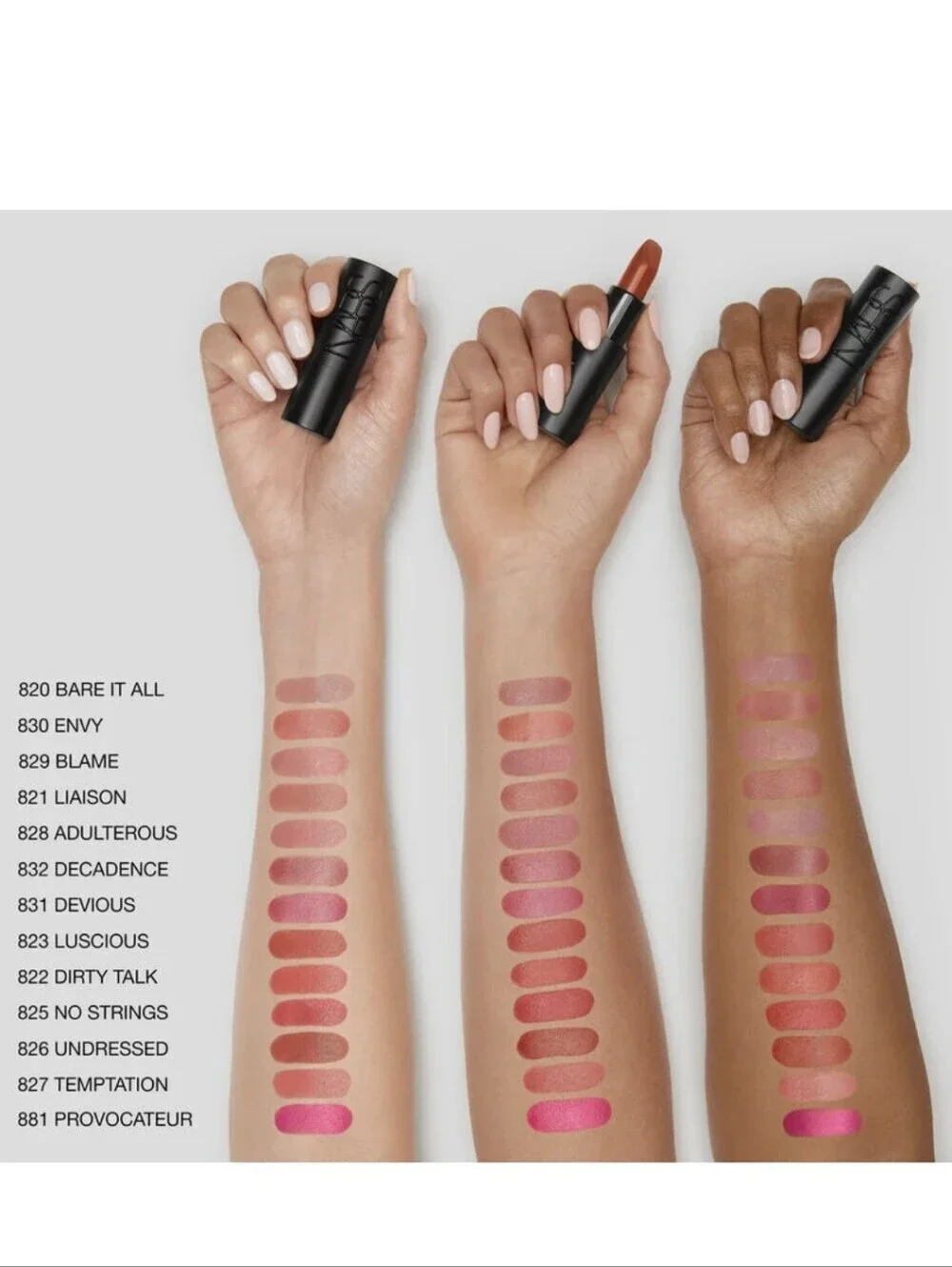 NARS Explicit Refillable Lipstick: No Strings (825), .13oz (Full Size), NIB